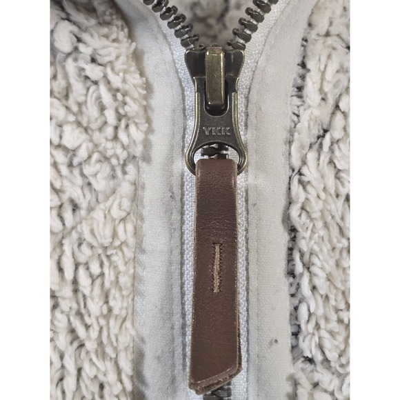 Columbia Women's Ivory White Sherpa Full Zip Fleece‎ Jacket Size X-Large - Picture 3 of 7